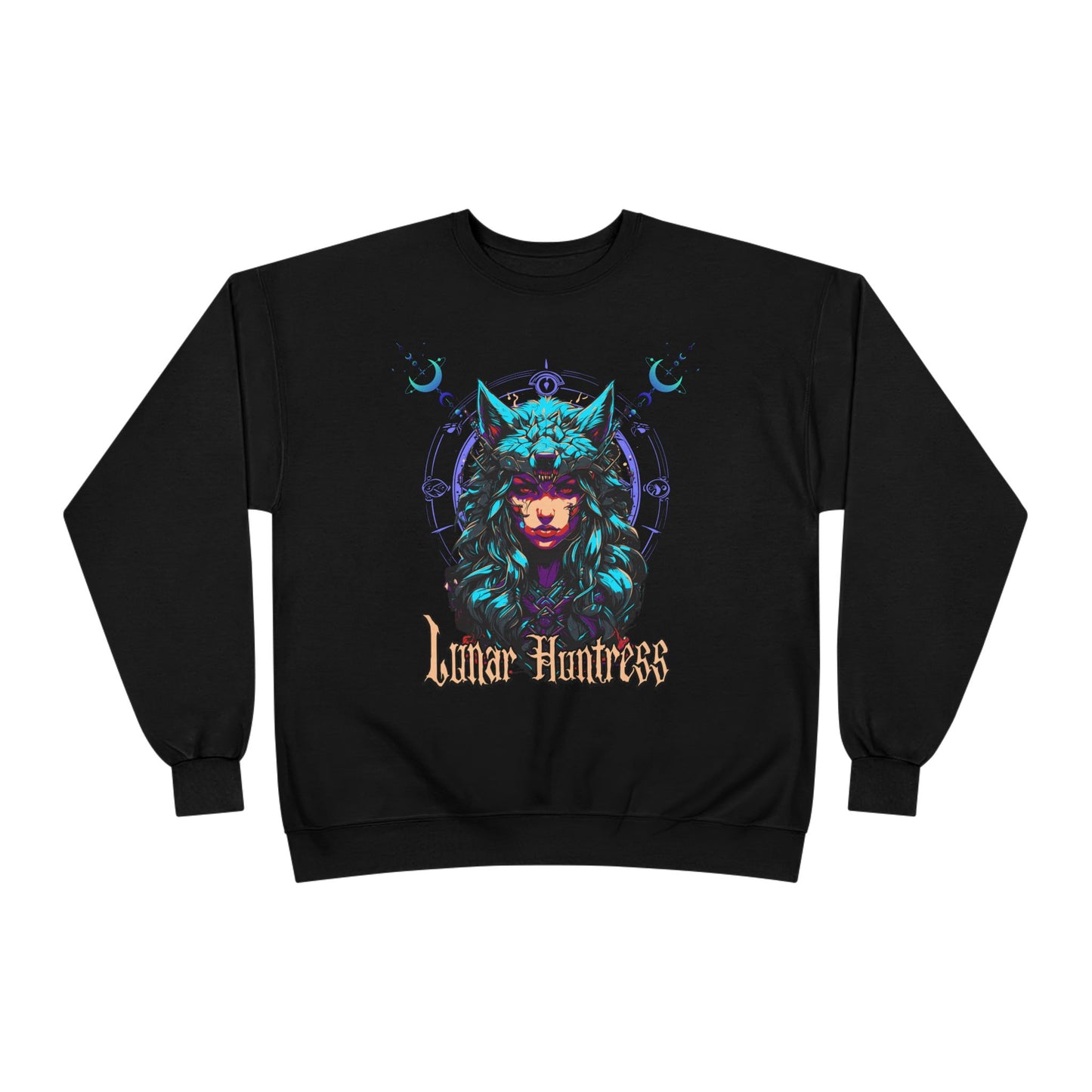 Lunar Huntress Graphic Sweatshirt for Fantasy Lovers - Phoenix Wear SATX - Phoenix Wear SATX