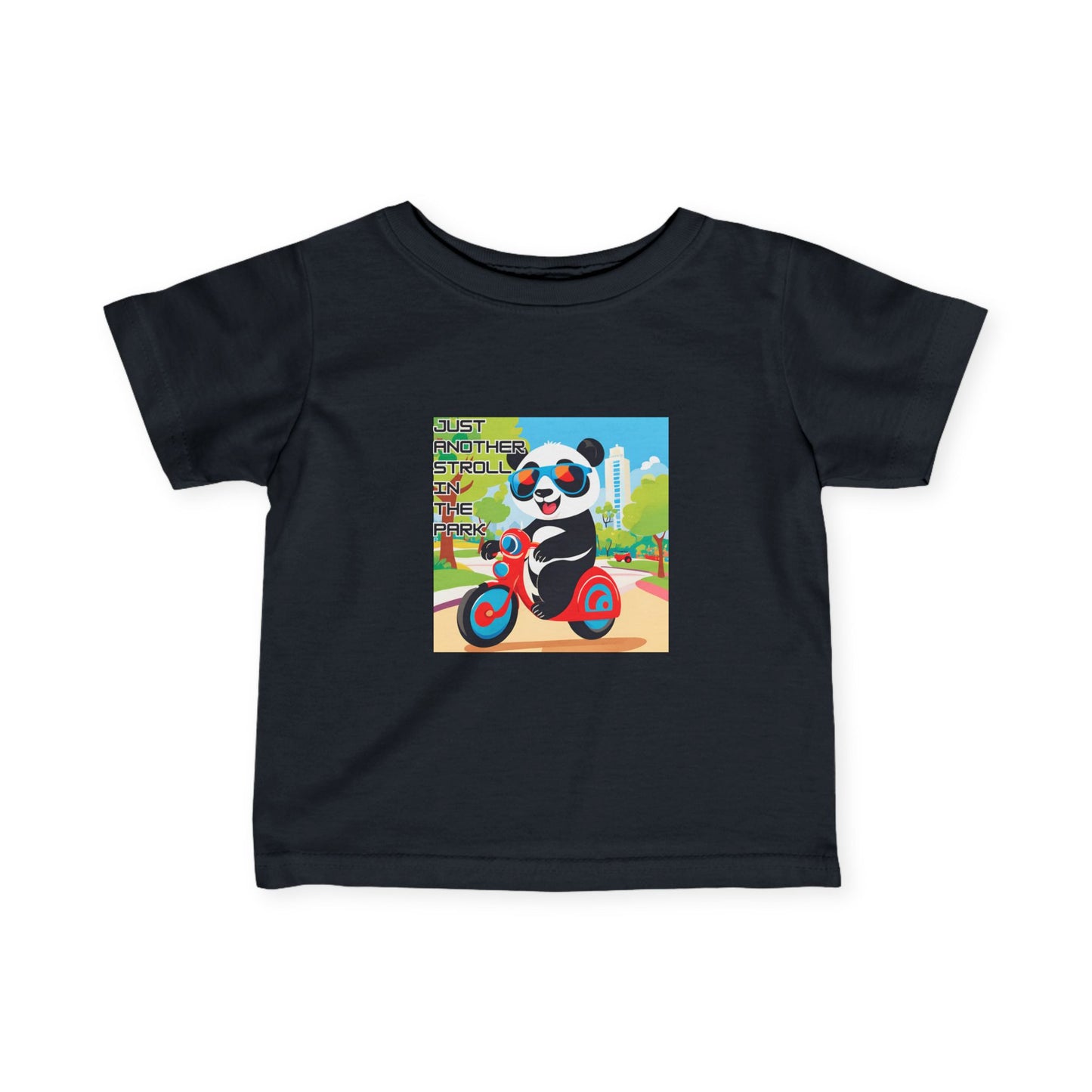 Infant Fine Jersey Tee "Panda Stroll"