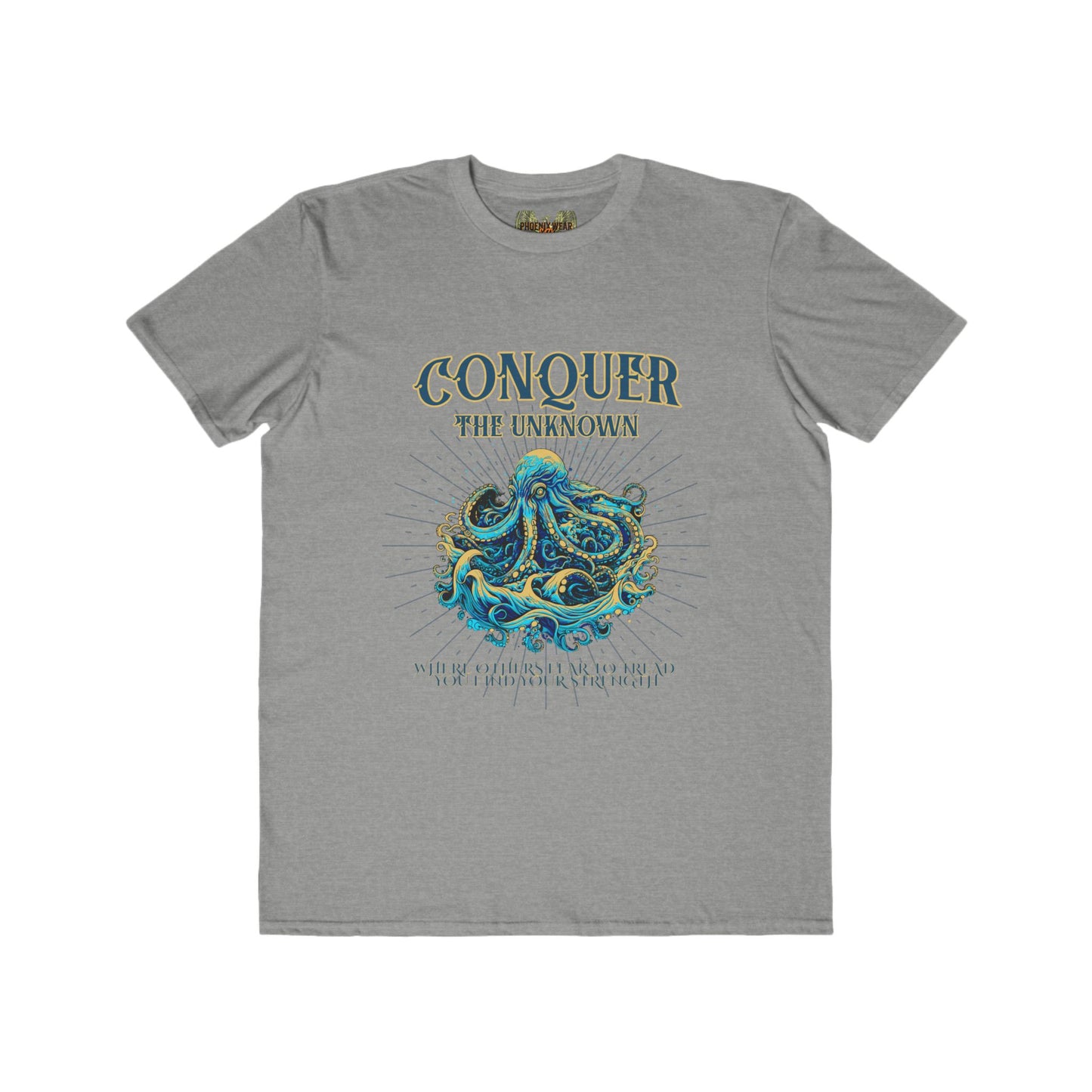 The Kraken Conquer the Unknown Tee for Navy Folklore Lovers - Phoenix Wear SATX