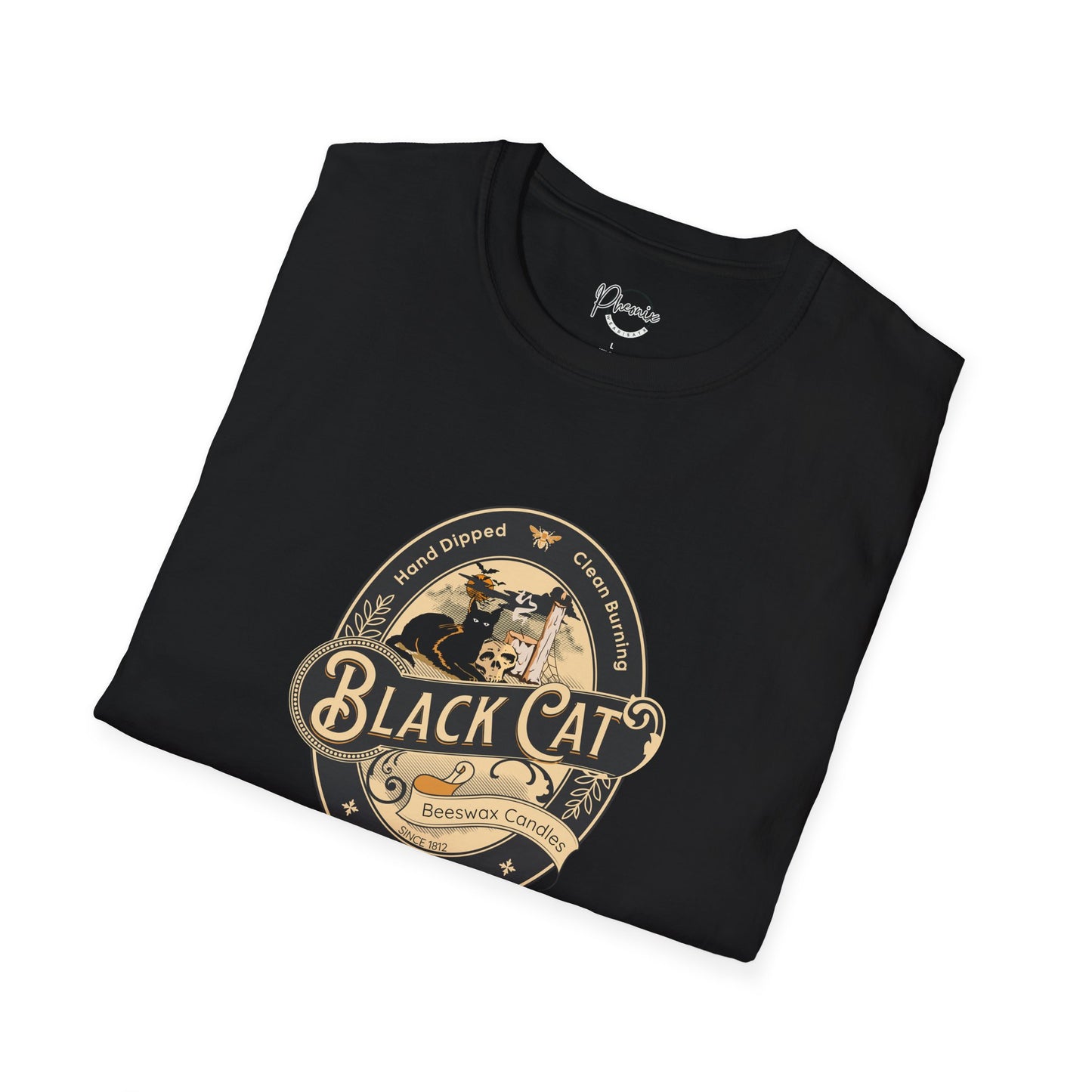 Black Cat Unisex Vintage Halloween Tee