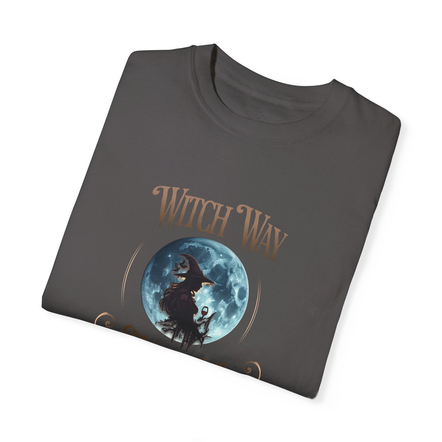 Witch Way to the Wine Tee for Halloween and Wine Lovers - Phoenix Wear SATX
