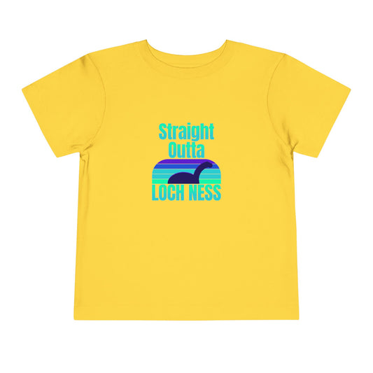 Toddler Short Sleeve Tee | Straight Outta Loch Ness Design | Fun Graphic Tee for Kids - Phoenix Wear SATX