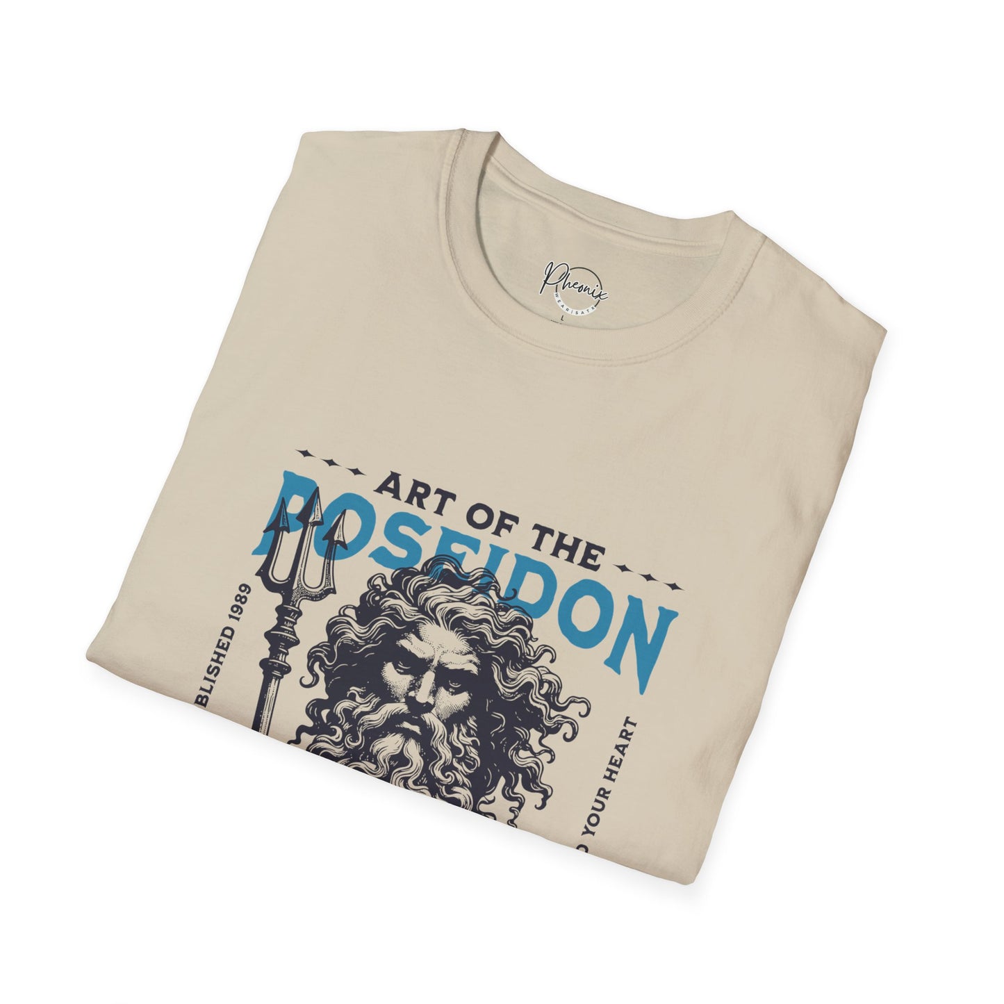 Mythical Poseidon Unisex T-Shirt, Nautical Art Tee, Gift for Sea Lovers, Greek Mythology Shirt, Beachwear, Summer Fashion