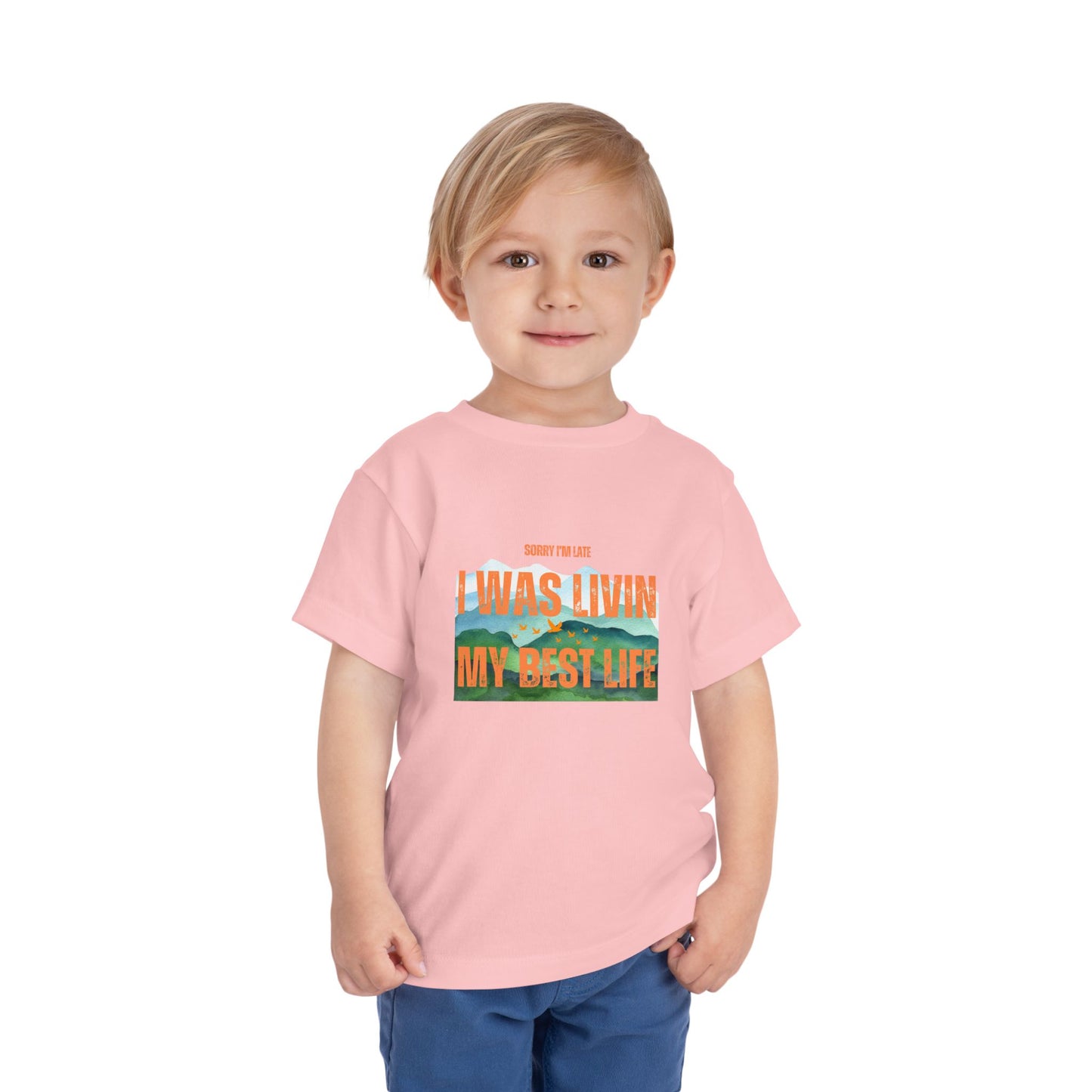 Sorry I Was Living My Best Life Graphic Tee for Toddlers - Phoenix Wear SATX