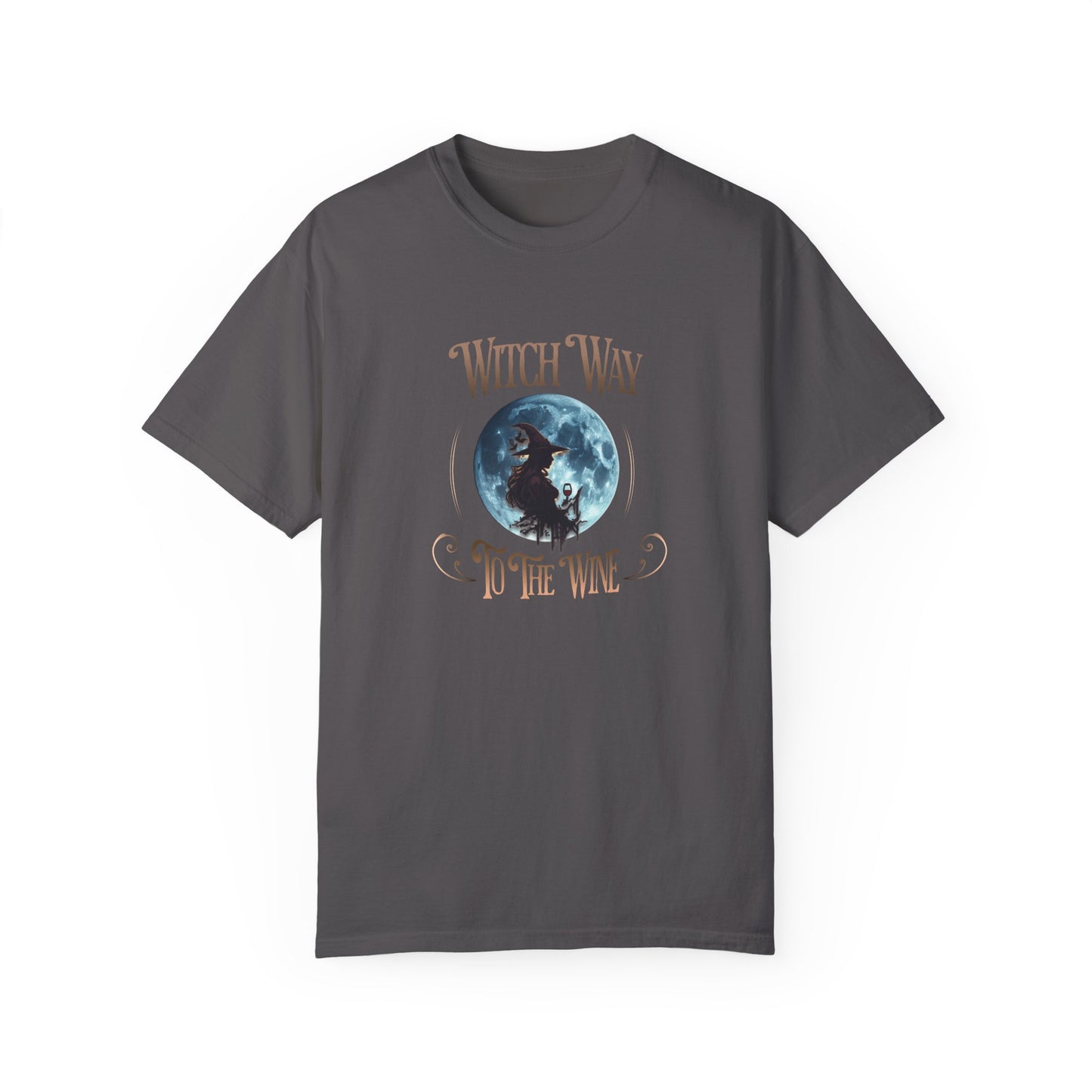 Witch Way to the Wine Tee for Halloween and Wine Lovers - Phoenix Wear SATX