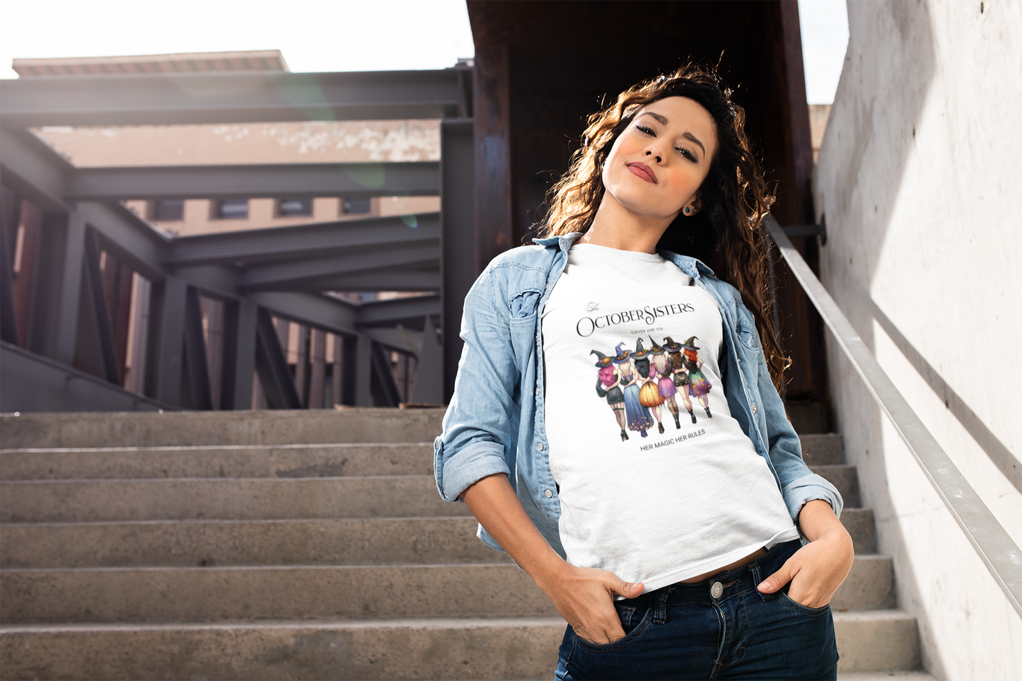 October Sisters Witches T-Shirt | For Haloween Lovers