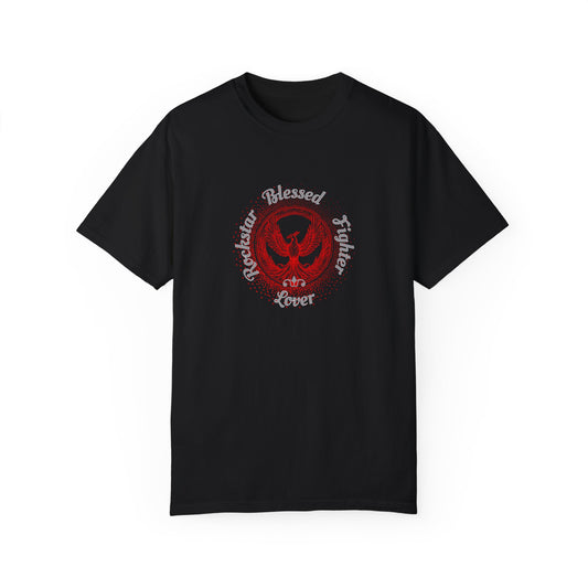 Rockin' Blessed Fighter Lover Tee for Music Lovers - Phoenix Wear SATX