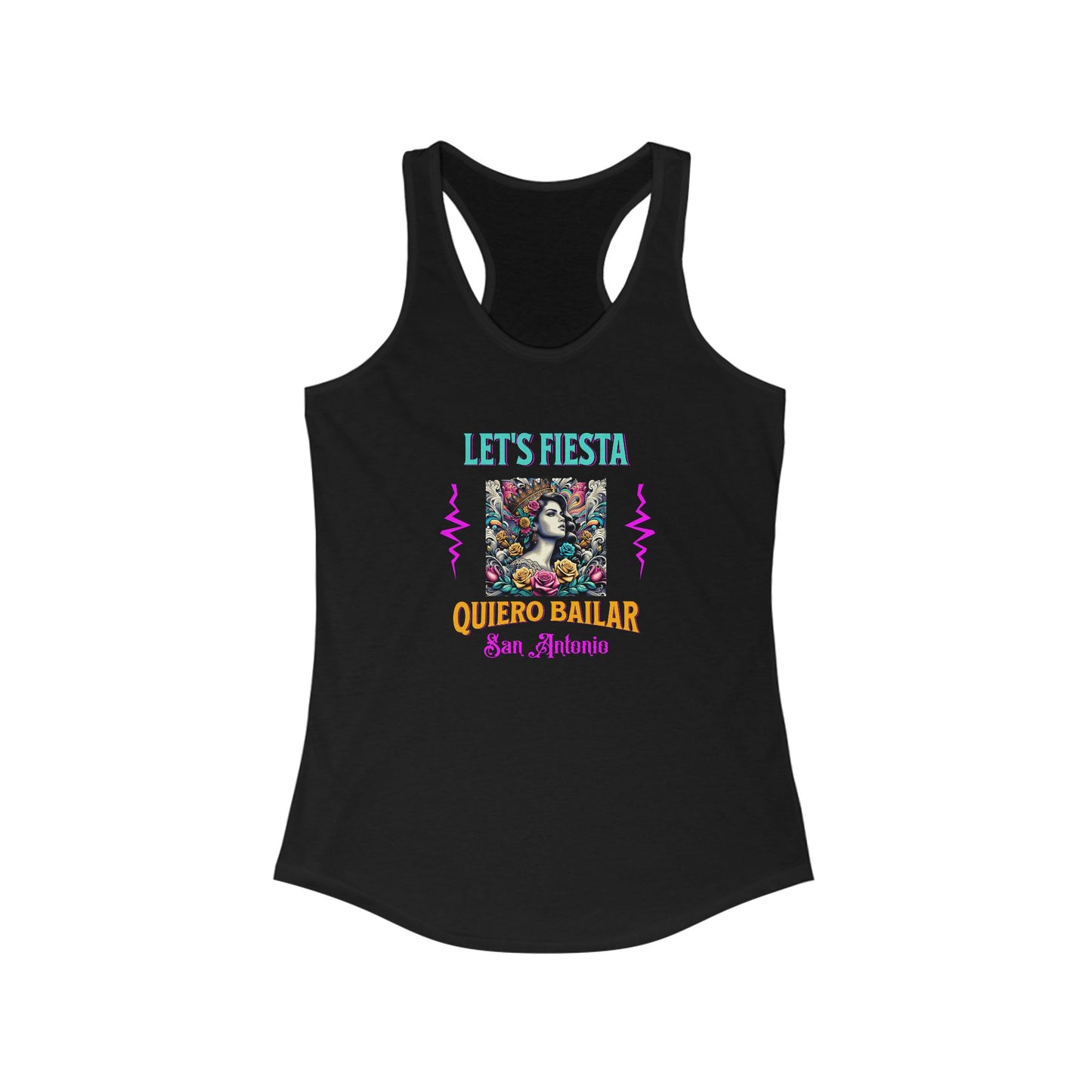 Fiesta Bombshell Racerback Tank Top - Celebrate San Antonio with Style