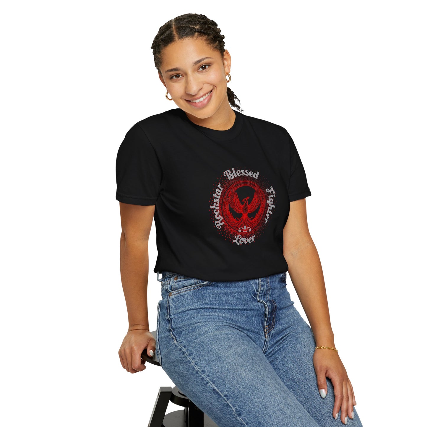 Rockin' Blessed Fighter Lover Tee for Music Lovers - Phoenix Wear SATX