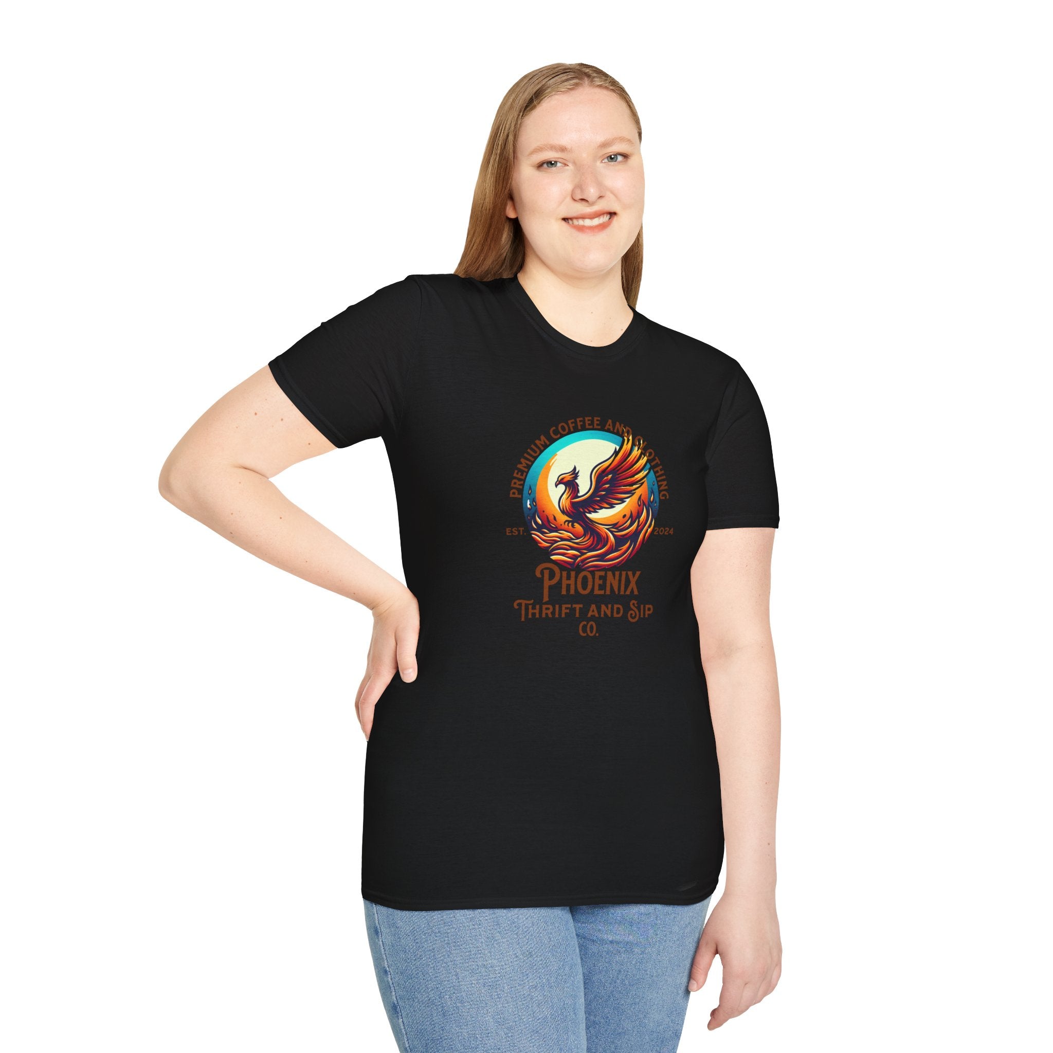 Phoenix Coffee & Thrift Unisex T-Shirt - Vibrant Graphic Tee for Coffee Lovers