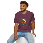 Dragon Graphic T-Shirt - 'Fly High, Fly Free' Unisex Softstyle Tee