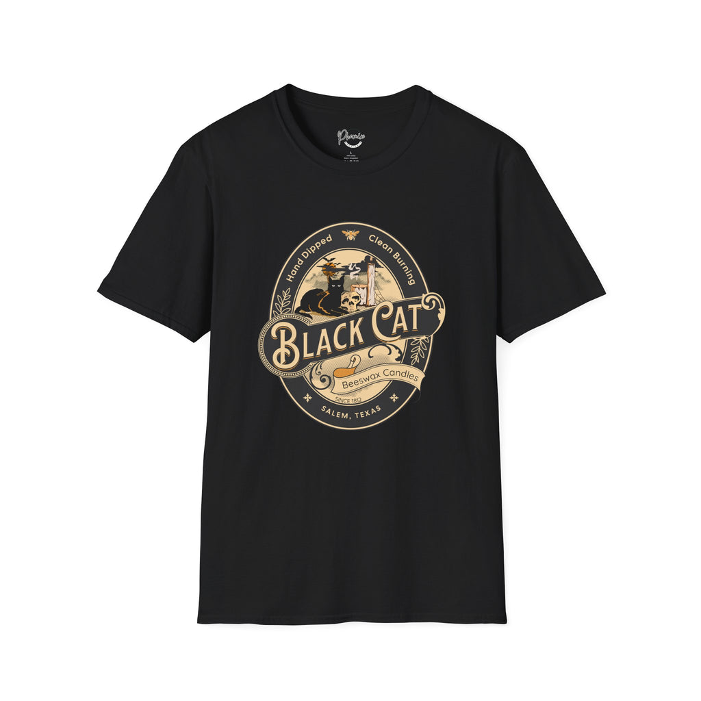 Black Cat Unisex Vintage Halloween Tee
