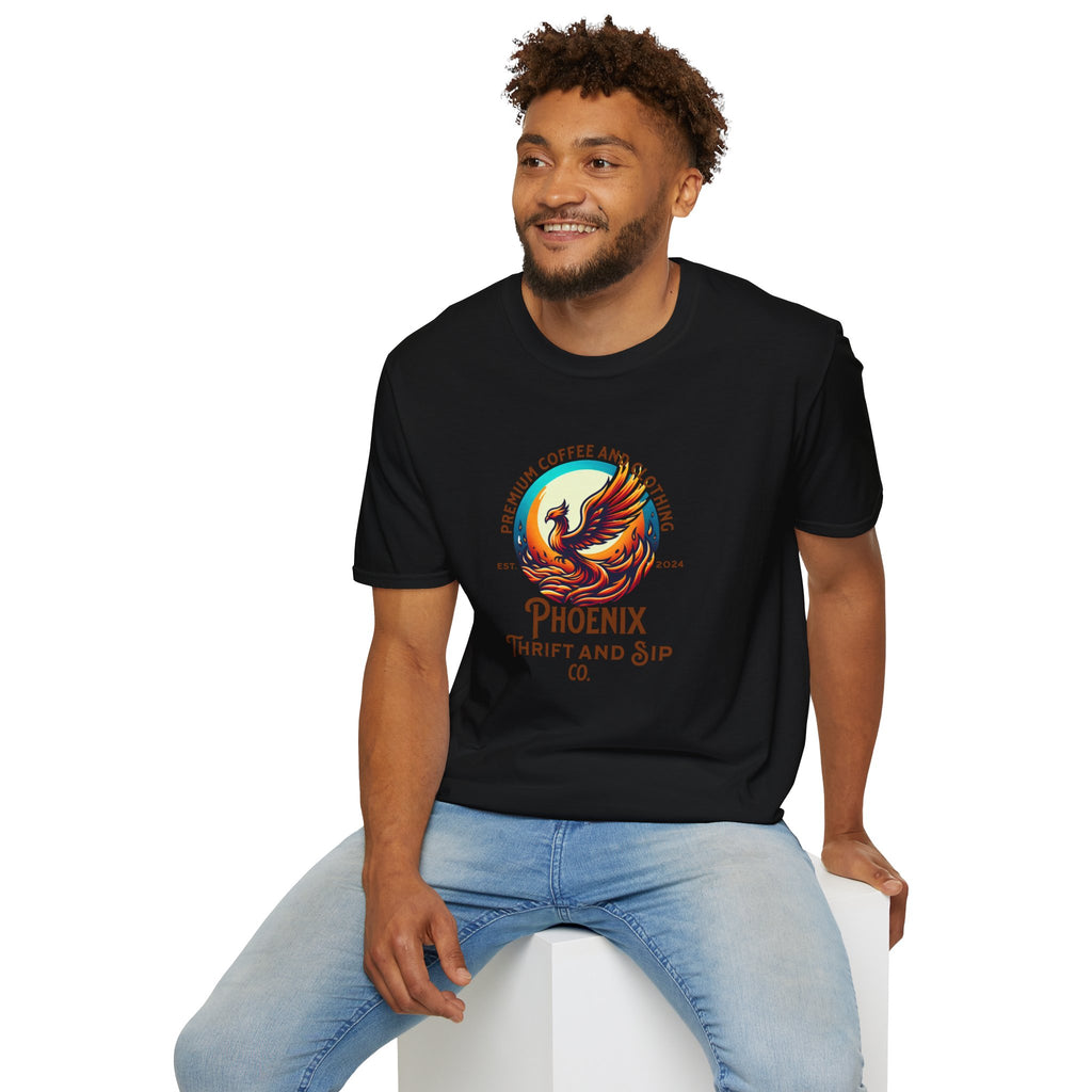 Phoenix Coffee & Thrift Unisex T-Shirt - Vibrant Graphic Tee for Coffee Lovers