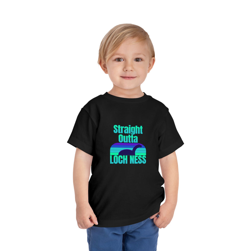 Toddler Short Sleeve Tee | Straight Outta Loch Ness Design | Fun Graphic Tee for Kids - Phoenix Wear SATX