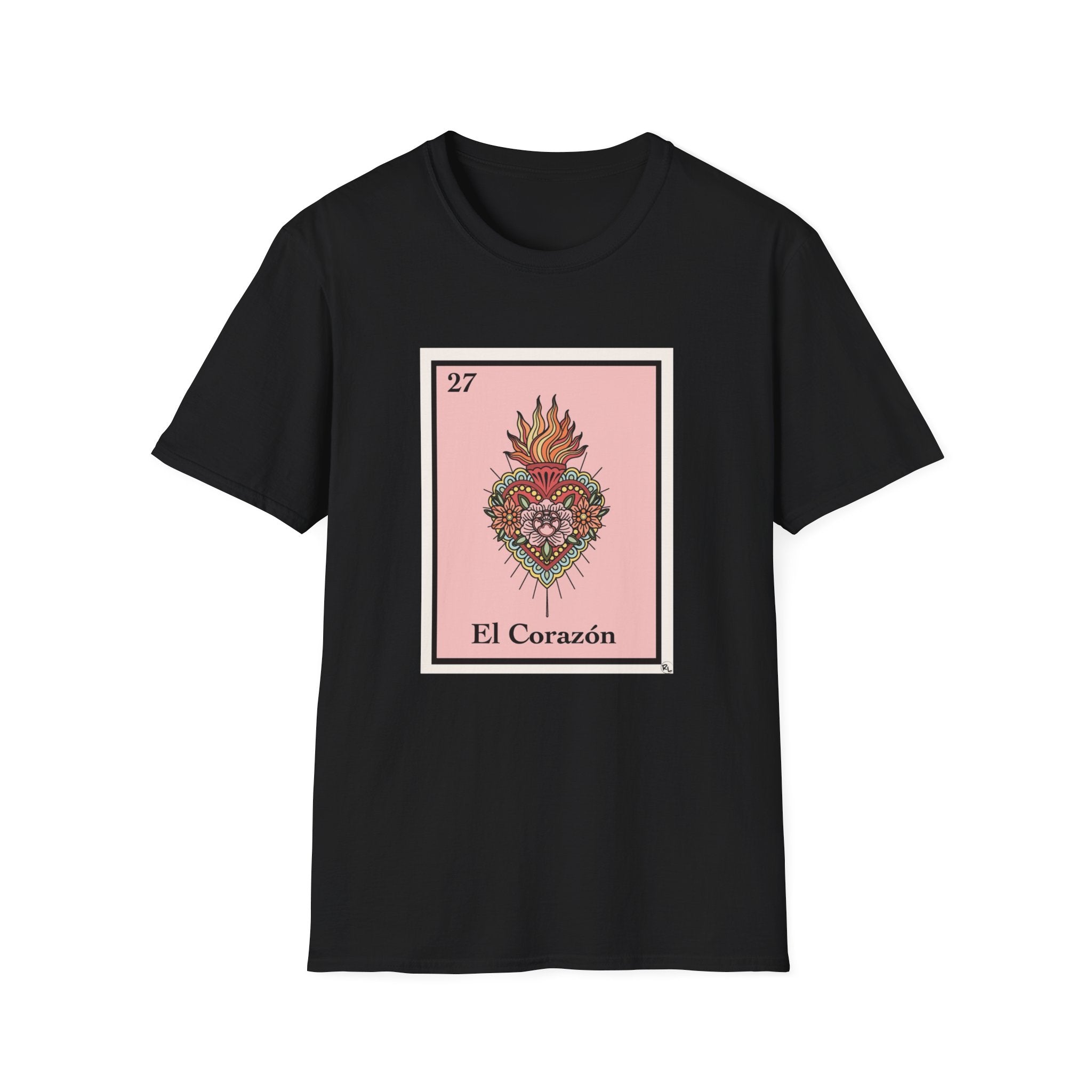 El Corazón Sacred Heart T-Shirt — Lotería Card Design