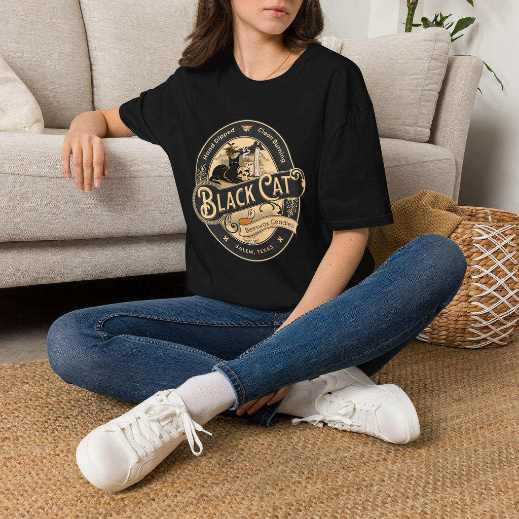 Black Cat Unisex Vintage Halloween Tee