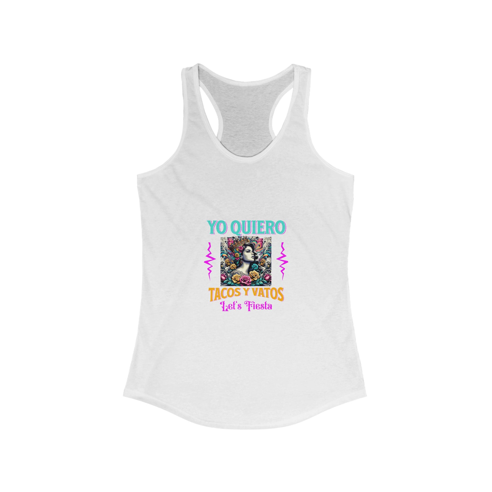 Yo Quiero Tacos y Vatos Racerback Tank - Women's Fiesta Top