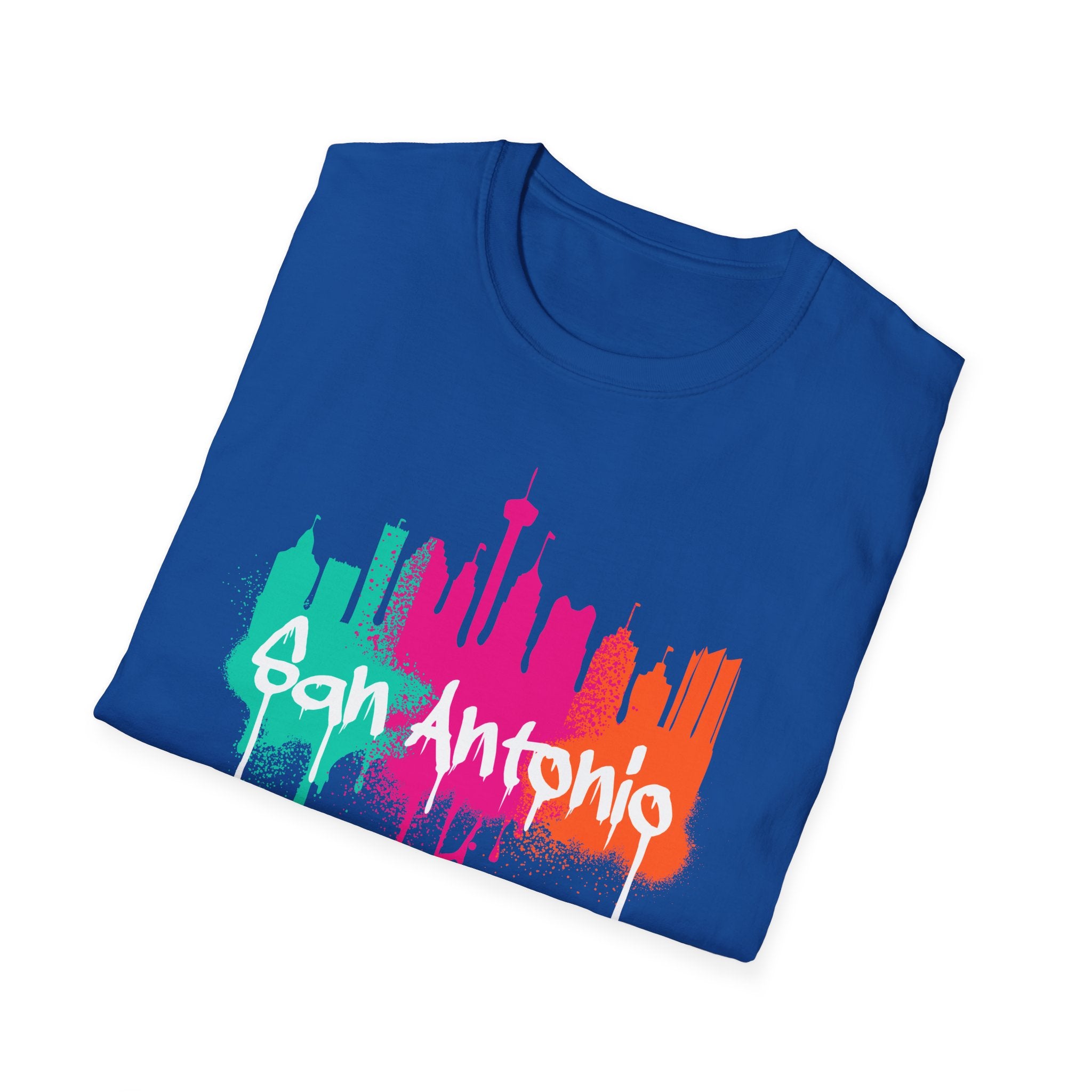 San Antonio Cityscape T-Shirt — Colorful Graffiti Fiesta Theme Tee