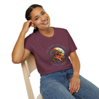 Dragon Graphic T-Shirt - 'Fly High, Fly Free' Unisex Softstyle Tee