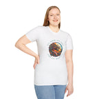 Dragon Graphic T-Shirt - 'Fly High, Fly Free' Unisex Softstyle Tee