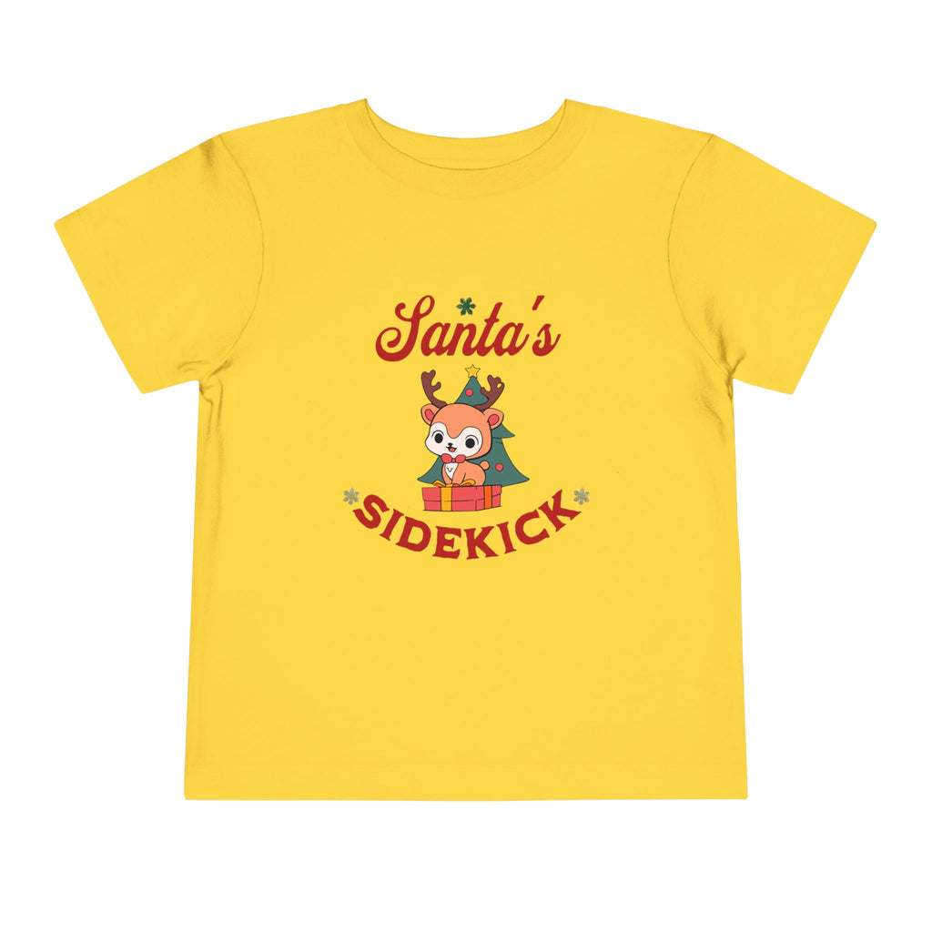 Santa's Sidekick Toddler Tee – Cute Reindeer Holiday Shirt for Kids
