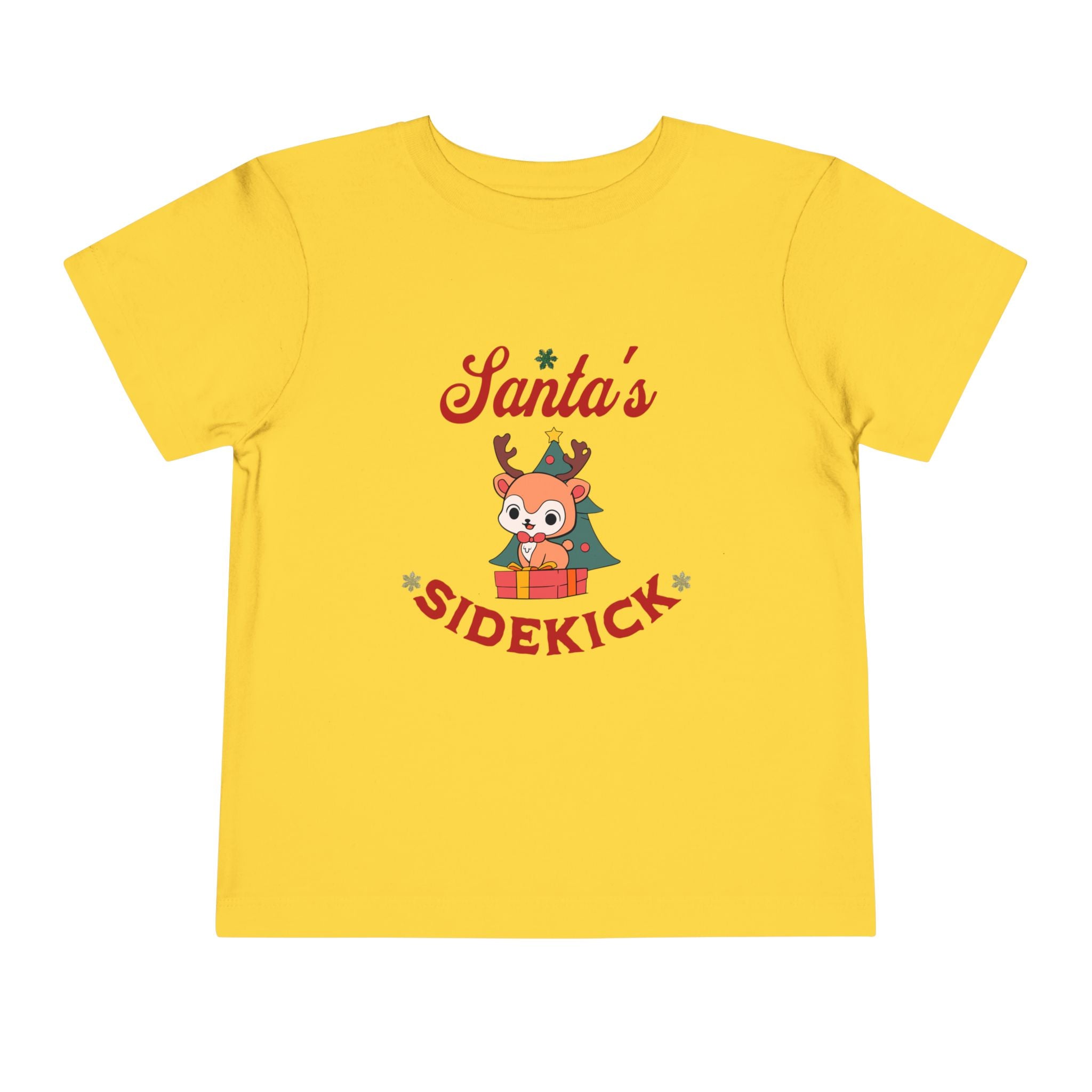 Santa's Sidekick Toddler Tee – Cute Reindeer Holiday Shirt for Kids