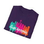 San Antonio Cityscape T-Shirt — Colorful Graffiti Fiesta Theme Tee