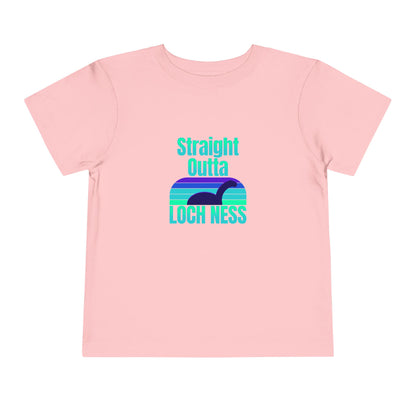 Toddler Short Sleeve Tee | Straight Outta Loch Ness Design | Fun Graphic Tee for Kids