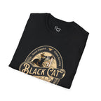 Black Cat Unisex Vintage Halloween Tee