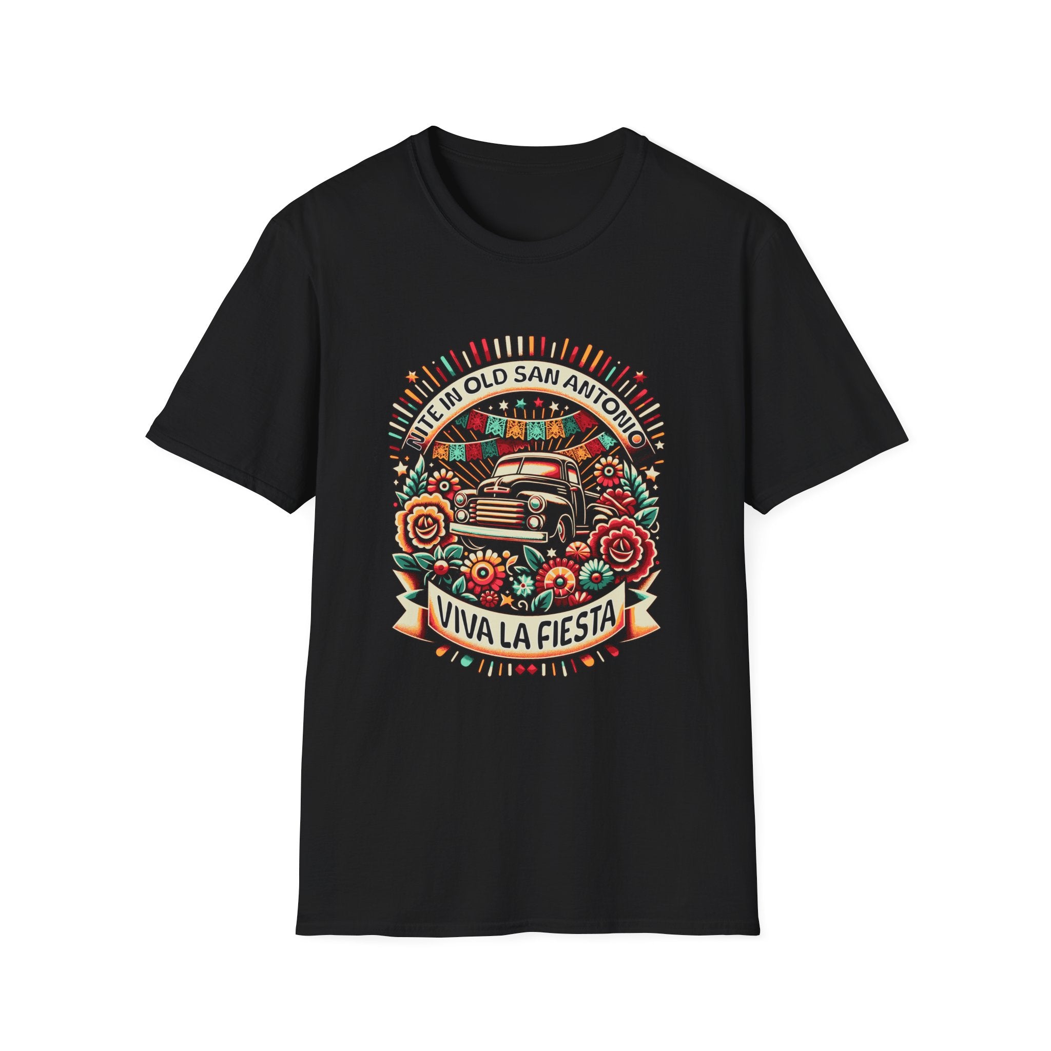 Viva La Fiesta San Antonio Vintage Truck T-Shirt