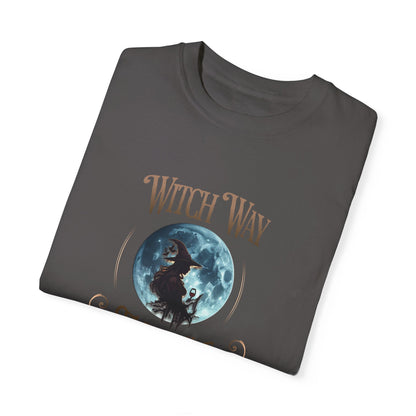 Witch Way to the Wine Tee for Halloween and Wine Lovers - Phoenix Wear SATX