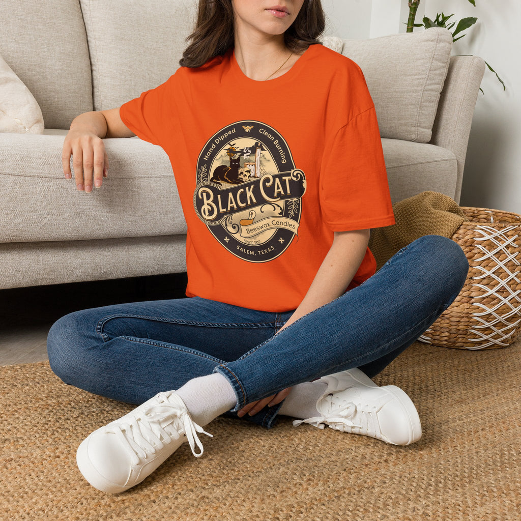 Black Cat Unisex Vintage Halloween Tee
