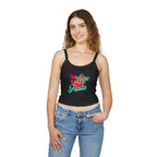 Fiesta Love Crop Tank — "Love to Fiesta" Women's Spaghetti Strap Tank