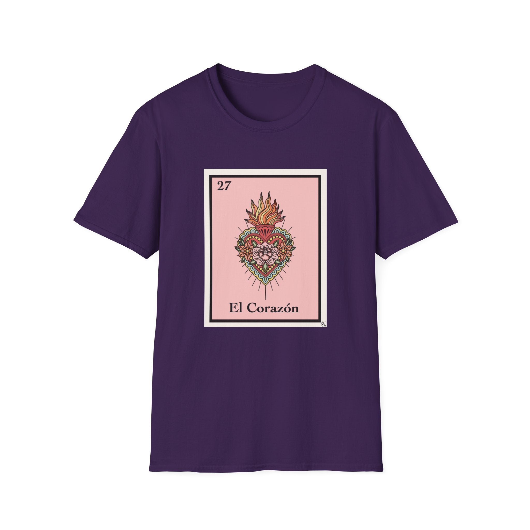 El Corazón Sacred Heart T-Shirt — Lotería Card Design
