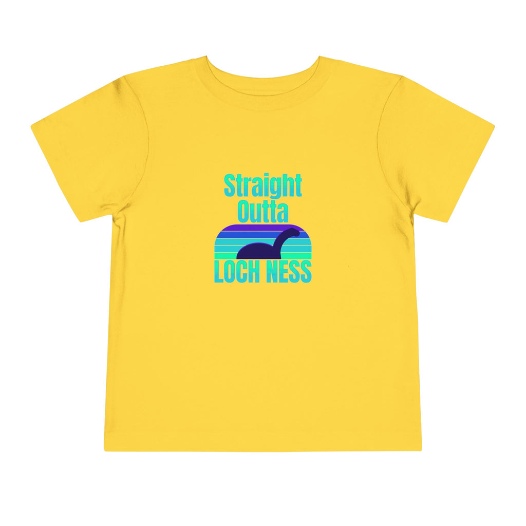 Toddler Short Sleeve Tee | Straight Outta Loch Ness Design | Fun Graphic Tee for Kids - Phoenix Wear SATX