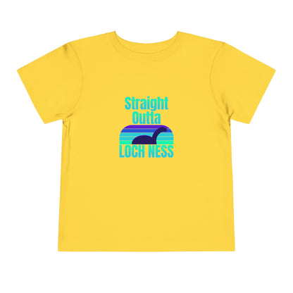 Toddler Short Sleeve Tee | Straight Outta Loch Ness Design | Fun Graphic Tee for Kids