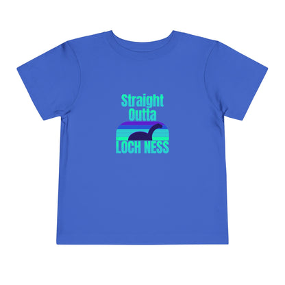 Toddler Short Sleeve Tee | Straight Outta Loch Ness Design | Fun Graphic Tee for Kids