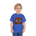 Toddler Tee — “Funday Riders” Motorcycle Helmet Graphic