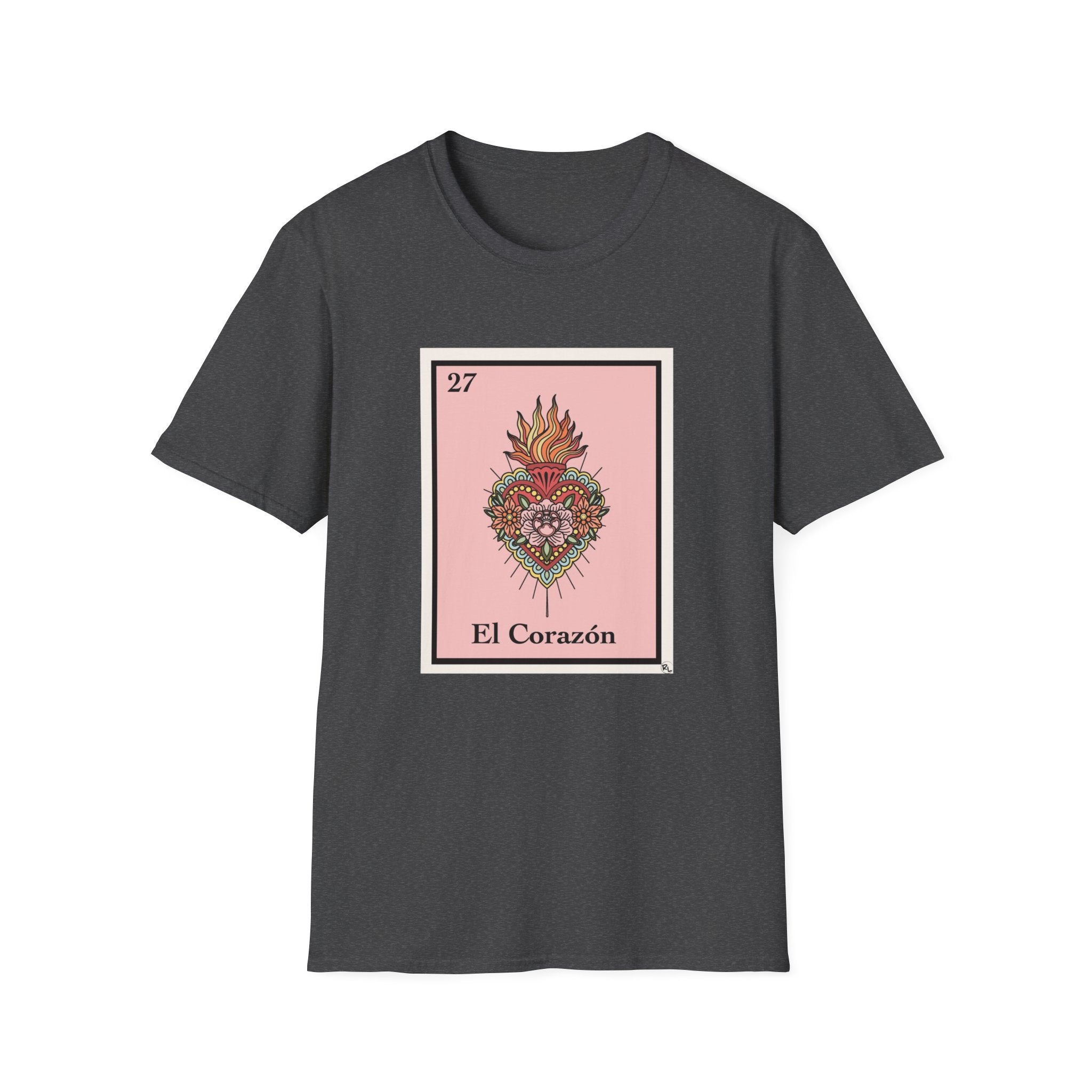 El Corazón Sacred Heart T-Shirt — Lotería Card Design