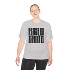 Rise and Grind Moisture-Wicking Tee — Motivational Fitness Shirt