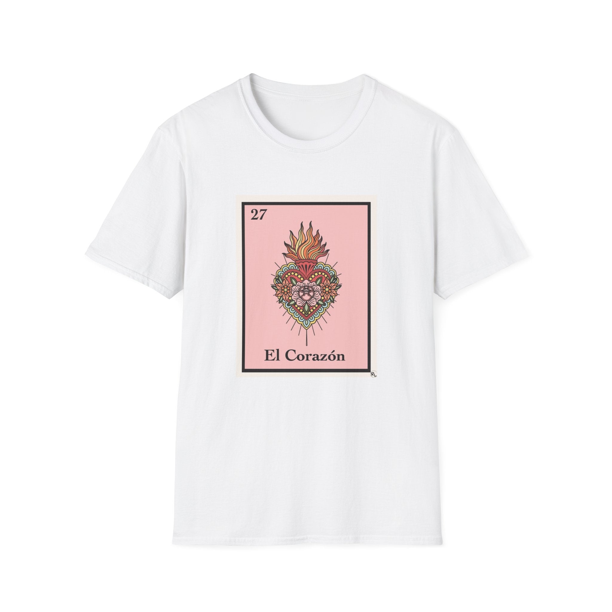 El Corazón Sacred Heart T-Shirt — Lotería Card Design