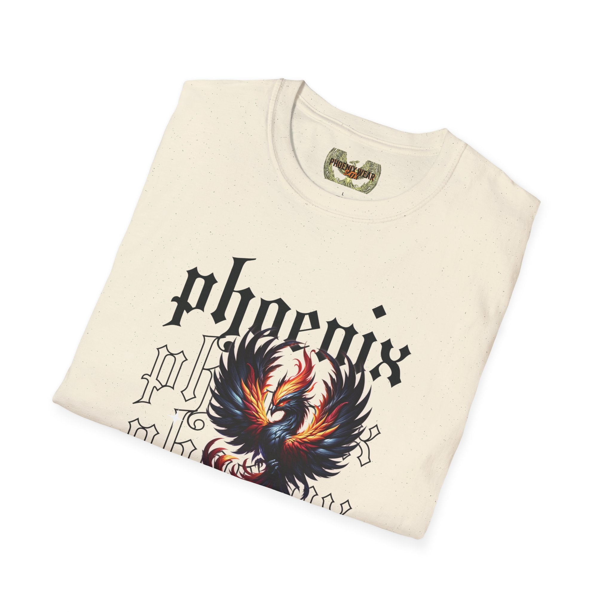 Phoenix Graphic Unisex Softstyle T-Shirt – Edgy, Stylish Apparel for Everyday Wear
