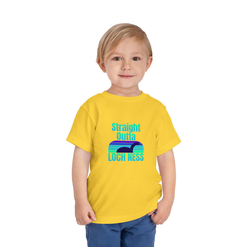 Toddler Short Sleeve Tee | Straight Outta Loch Ness Design | Fun Graphic Tee for Kids - Phoenix Wear SATX