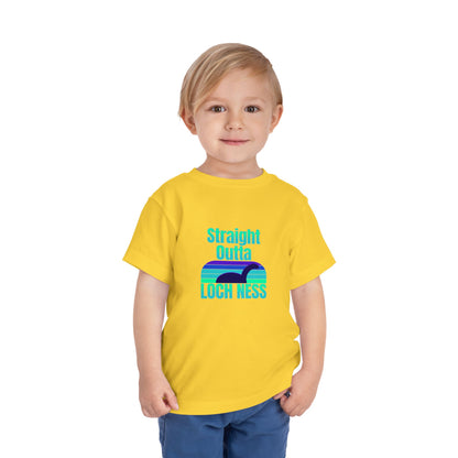Toddler Short Sleeve Tee | Straight Outta Loch Ness Design | Fun Graphic Tee for Kids