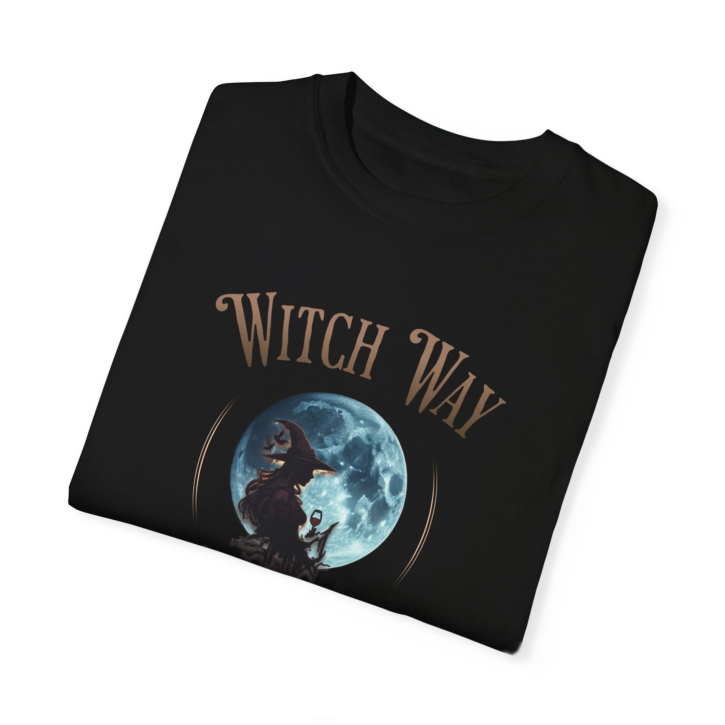 Witch Way to the Wine Tee for Halloween and Wine Lovers - Phoenix Wear SATX