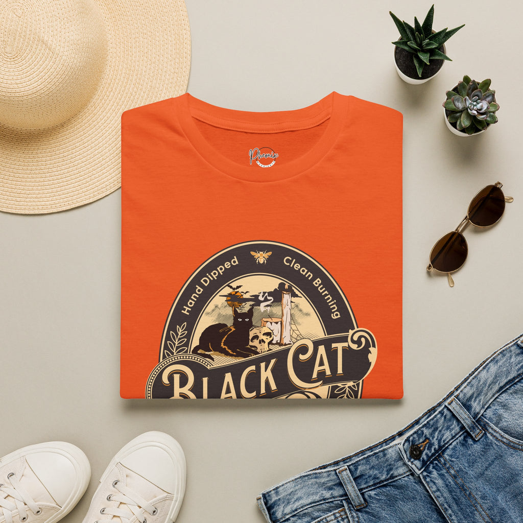Black Cat Unisex Vintage Halloween Tee