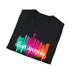 San Antonio Cityscape T-Shirt — Colorful Graffiti Fiesta Theme Tee