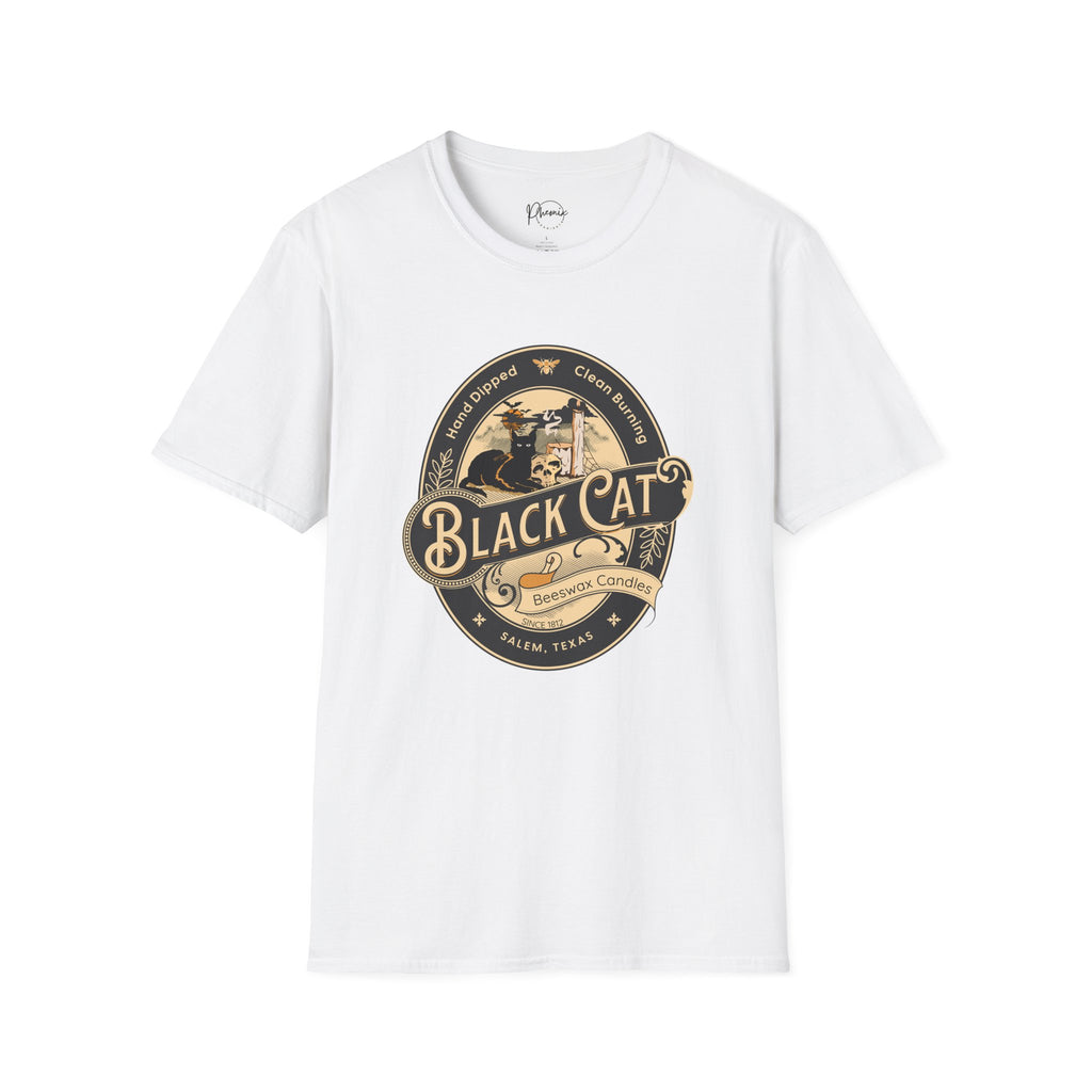 Black Cat Unisex Vintage Halloween Tee