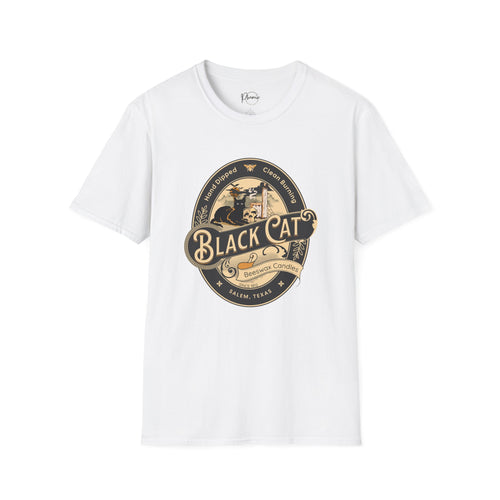Black Cat Unisex Vintage Halloween Tee