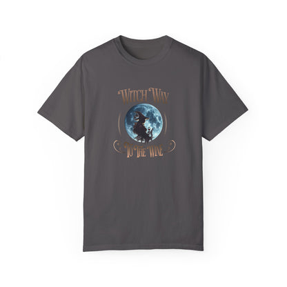 Witch Way to the Wine Tee for Halloween and Wine Lovers - Phoenix Wear SATX